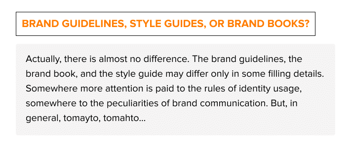 difference between brand guidelines, style guides and brand book