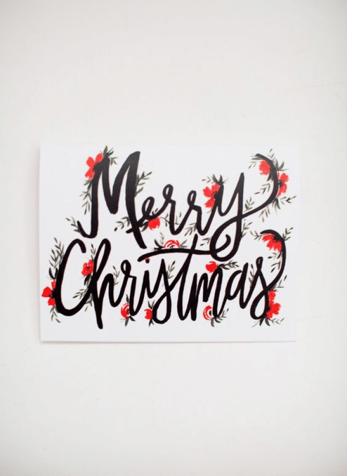 Holiday lettering by Shannon Kirsten