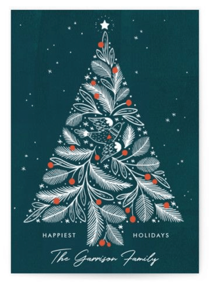 Example of floral X-mas imagery